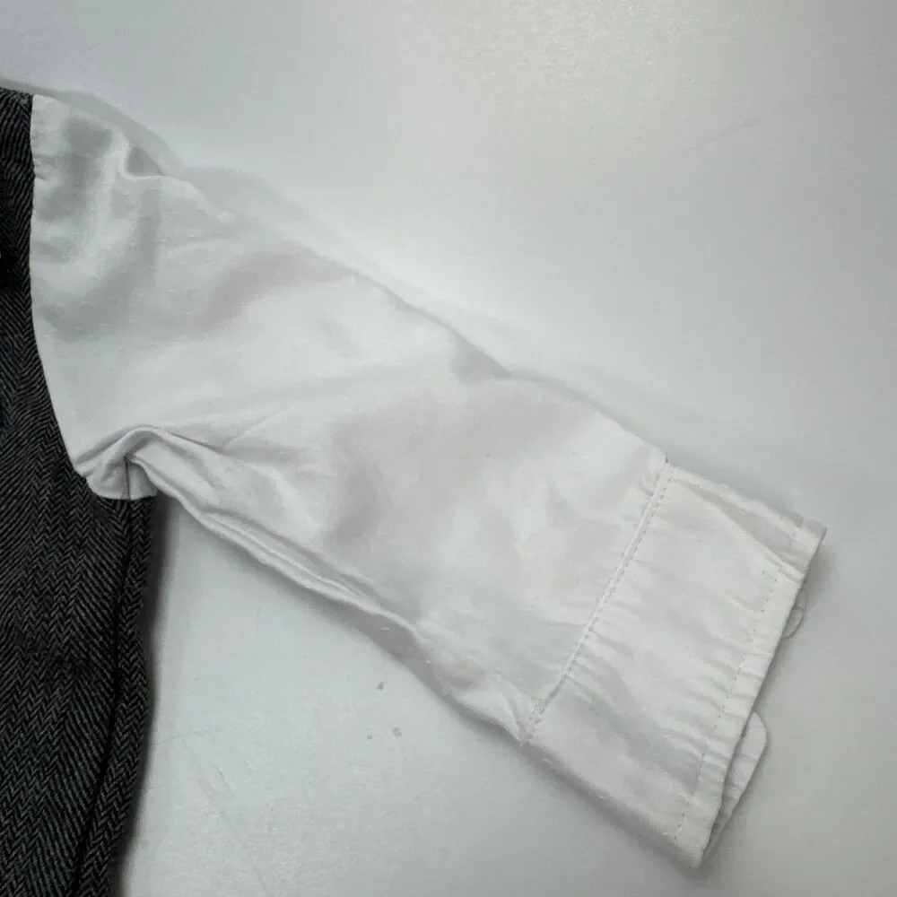 Fore!! Axel & Hudson 12-18M Boys Outfit Sewn On Vest Shirt Pants Herringbone Set